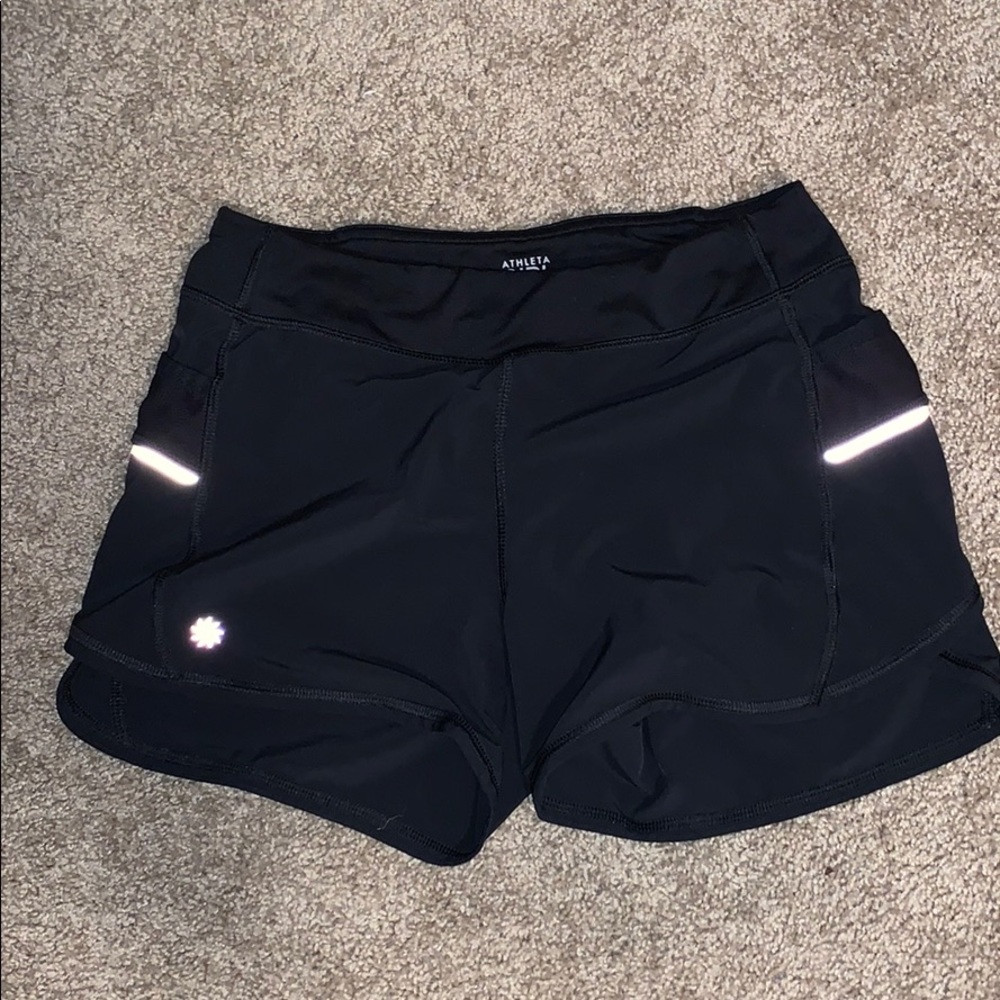 Athletes Girls Black Shorts